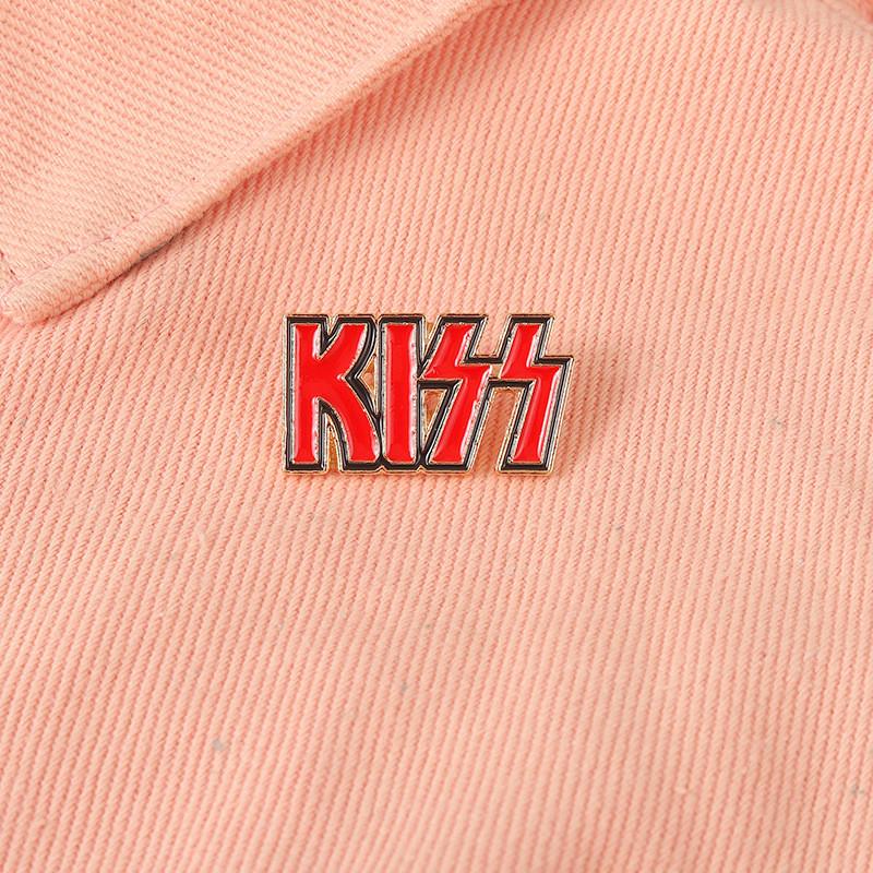 Unikátní brož Kiss Band Stylová spona pro muže a ženy Perfektní hudební dárek pro fanoušky