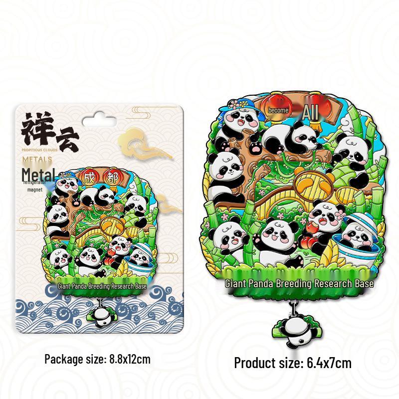 Metalowy wisiorek 3D zwierzę z zoo - Kreatywna pamiątka i naklejka dekoracyjna