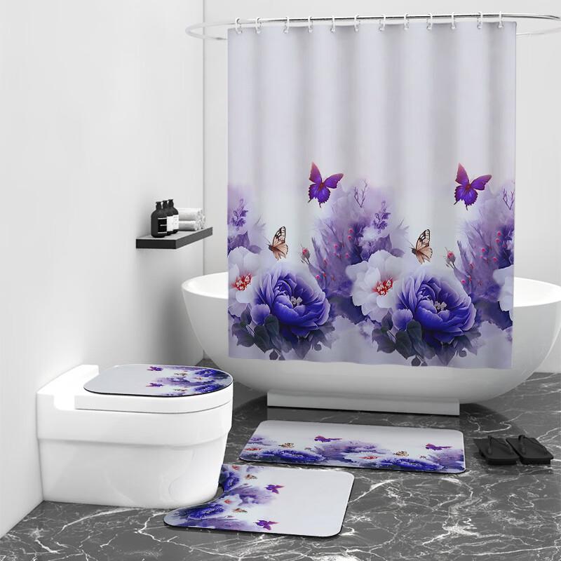 

LISM Waterproof Shower Curtain Set