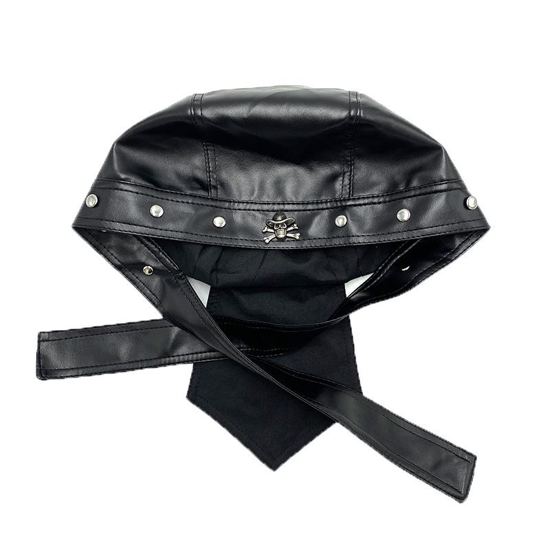 Rivetto Custodia in Pelle Cinturino per la Testa Cappellino Cappellino Harley Cappellino Ferroviario Cappellino Pirata Cappellino Baotou in PU