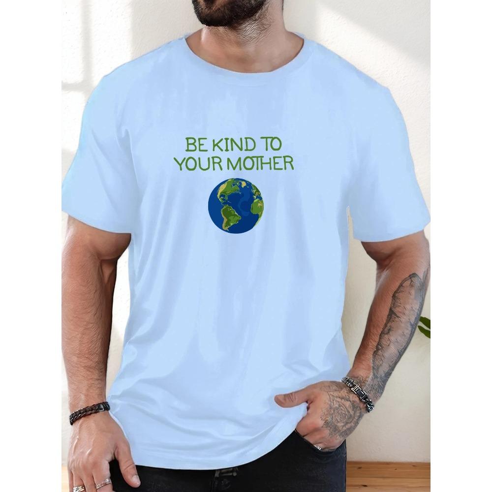 Herren Muster Sommer Freizeit Rundhals Kurzarm T-Shirt
