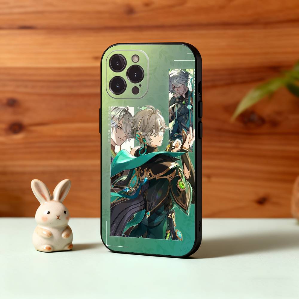 

Genshin Alhaitham Phone Case For iPhone17 16 15 14 13 12 11 Pro Max Plus,5G Soft Black Case iPhone13PROMAX