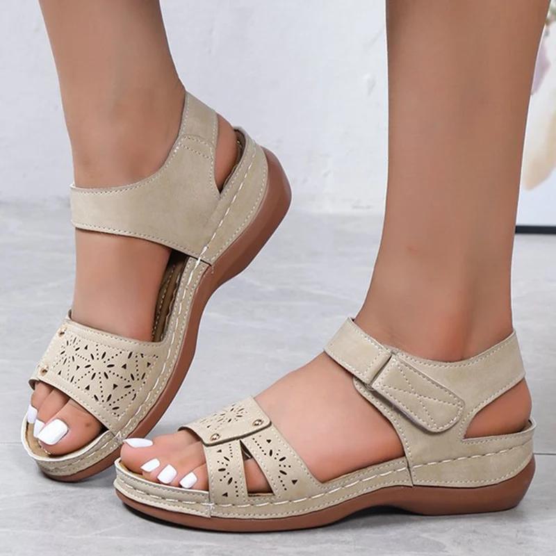 Black Wedge Sandals Women Summer Shoes  New Fashion Open Toe Comfortable Platform Sandals Woman Casual Beach Shoes Footwear