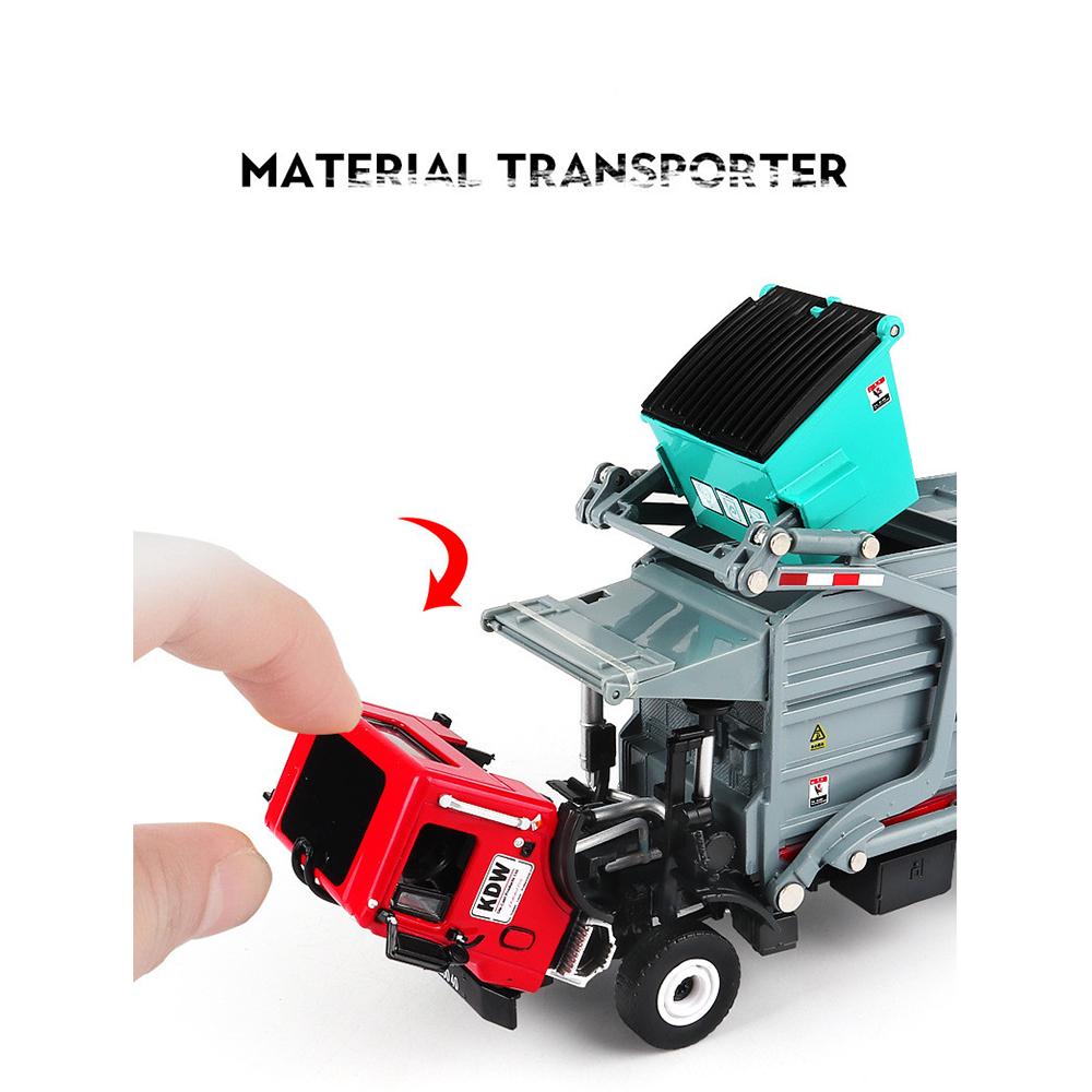 1/24 Scale Alloy Transporter Garbage Vehicle Truck Diecast Car Model Toys Gift