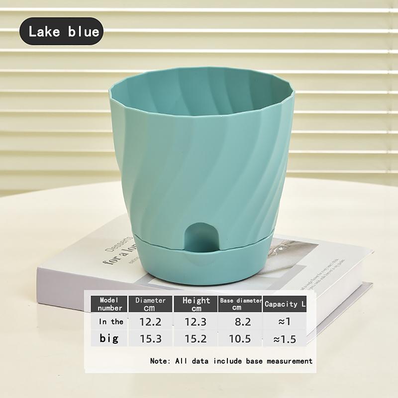 

Пластиковые цветочные горшки для балкона, простые и дышащие, высококачественное озеленение, для дома Medium небесно-голубой