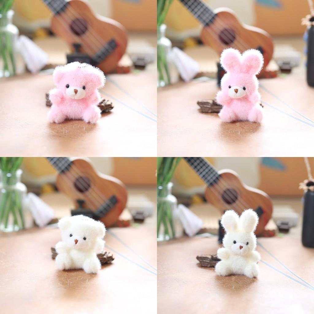 Rabbit Bear Cute Bunny Plush Keychain Pp Cotton Kids Adults Decoration Backpack