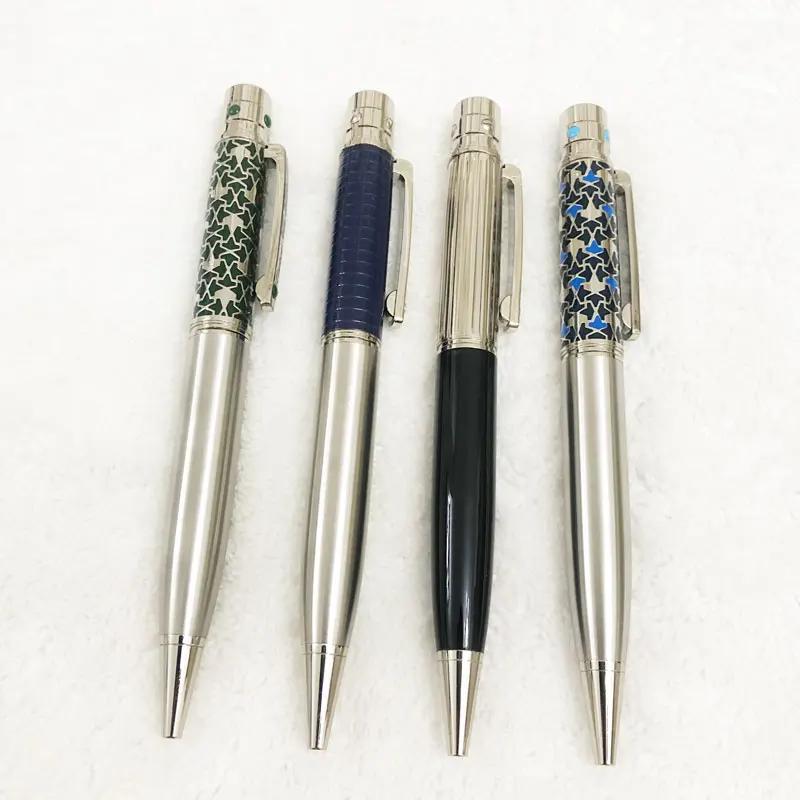 Rollerball Ballpoint Pen Blue Carving With Serial Number Writing Smooth Stationery
