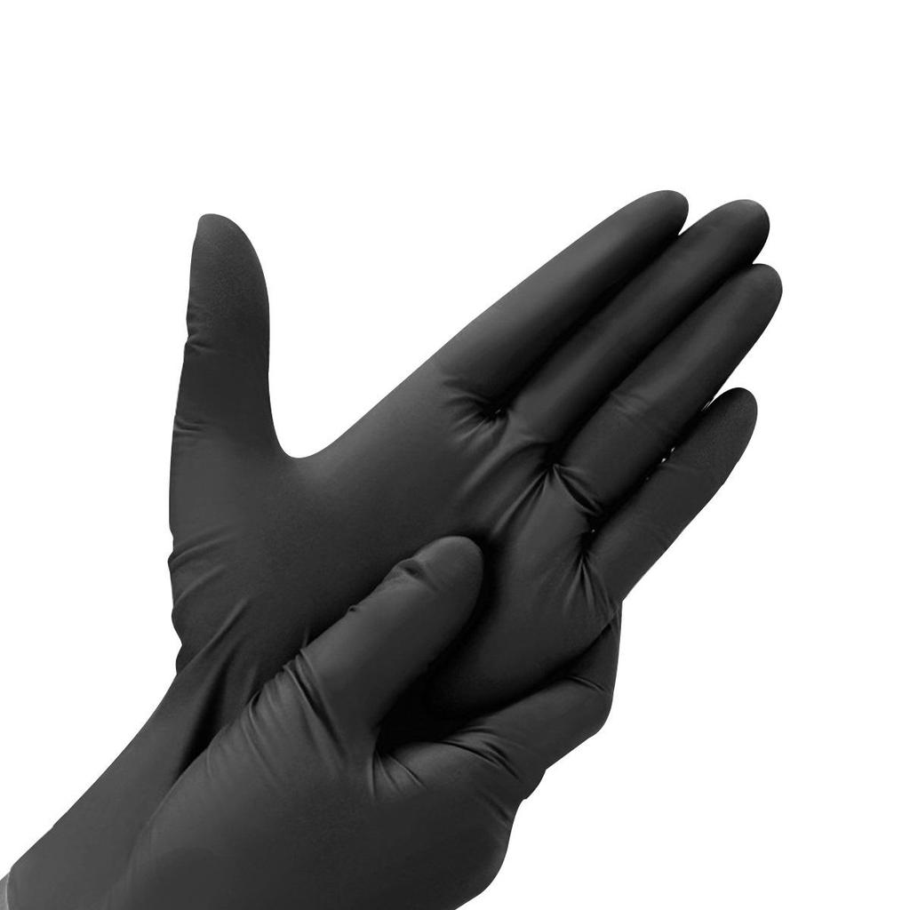 100-Piece Black Nitrile Manicure Gloves: Anti-Baking Lamp Light, Disposable Protective Tool for Manicurists