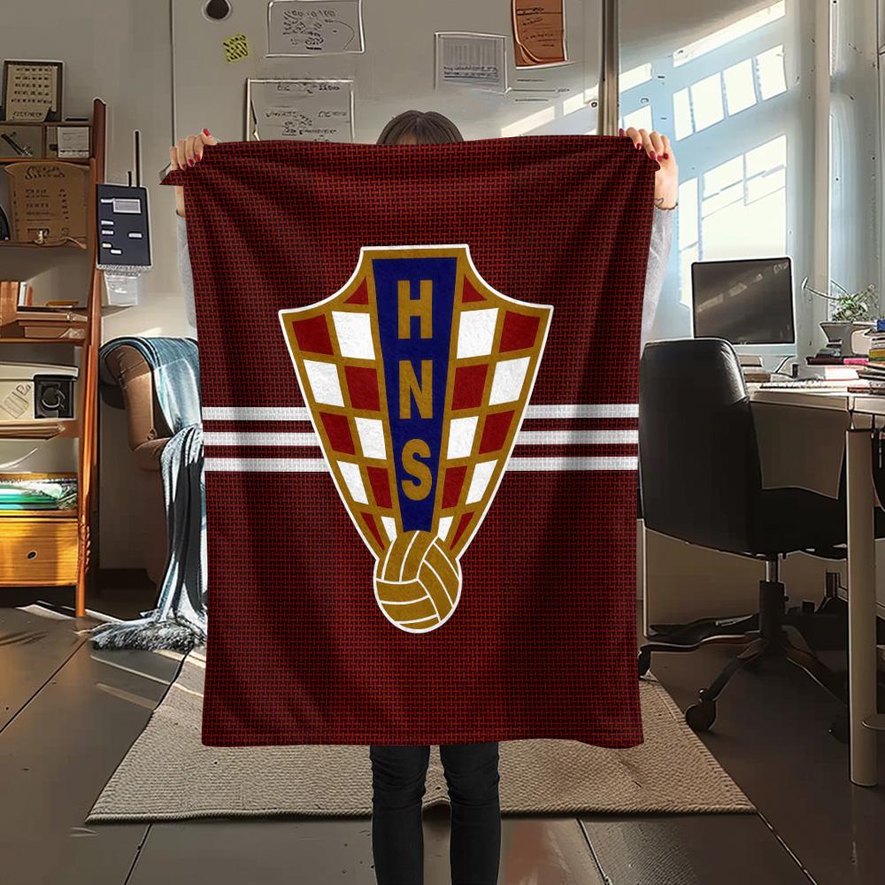 Croatia National Football Team Flannel Blanket, High quality Comfortable for All Seasons, Home Decor, Warmth and Comfort