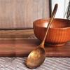 Nanmu Spoon Durable And Easy To Clean Long Handle Large Round Soup Spoon Multifunctional Portable Spoon Tableware