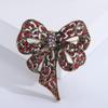 Luxury Sparkling Rhinestone Bow Brooches For Women Unisex Fashion Banquet Party Clothing Backpack Jewelry Accessories Gifts