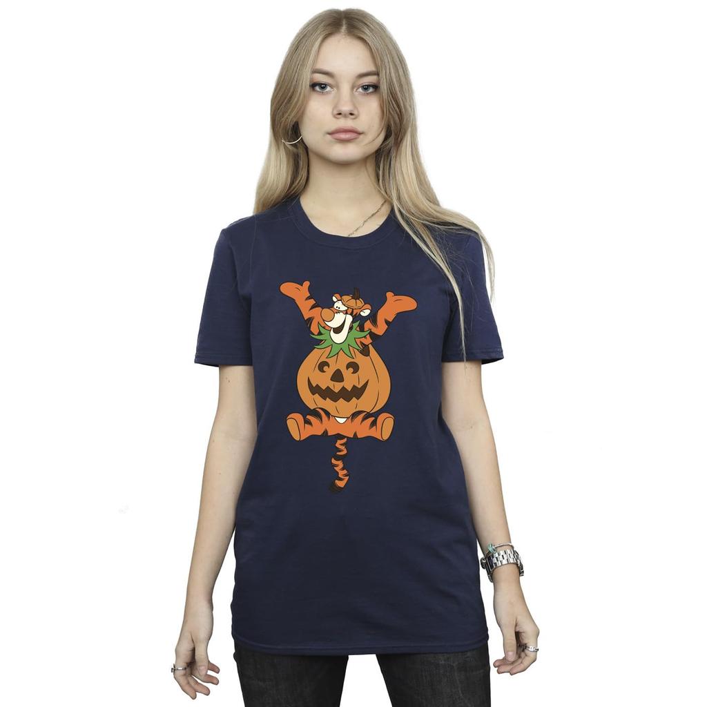 Winnie the Pooh Damen/Damen Tiger Kürbis Baumwoll T-Shirt