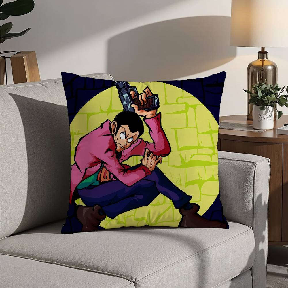 A-Arsene Lupin The Third Pillow Case Sofa Decorative Home Double-sided Printing Short Plush Cushion Pillow Cover Holiday Gift