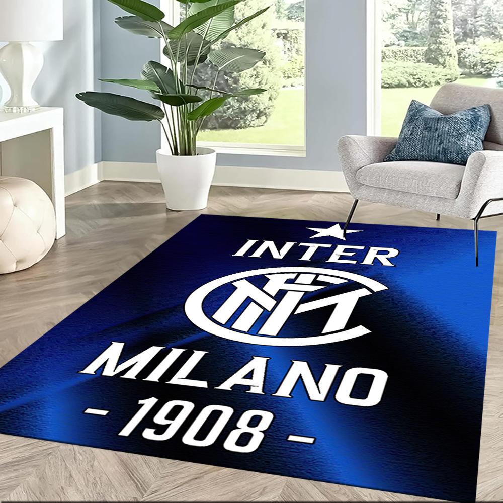 Inter Milan Area Rug Perfect For Living Rooms Hallway Entryway Dormitory Antislip Carpet Anime Office Decor