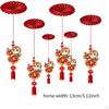 6x Happy Year Ceiling Decorations Spring Festival Decor with Tassels Decorative Hanging