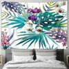 Tropical Leaves Orchid Flower Wall Tapestry Machine Washable All Season Decor Art Print Boho Nature Design Home Nontoxicmaterial