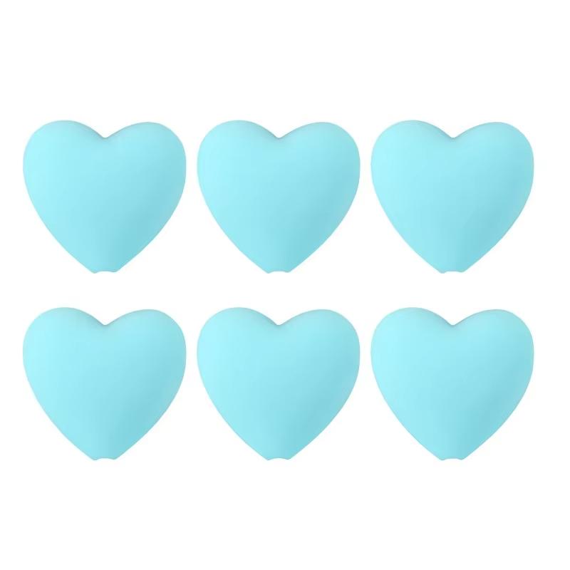 6pcs/set Knitting Needle Point Protectors Point Needle Stoppers Heart Shaped Stitches Stoppers Needle Caps Knitting Accessories