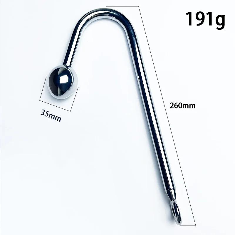 Stainless Steel Anal Hook Anus Balls Metal Anal Dilator Butt Plug Big Anal Beads Prostate Massager Insert Sex Toy for Adult