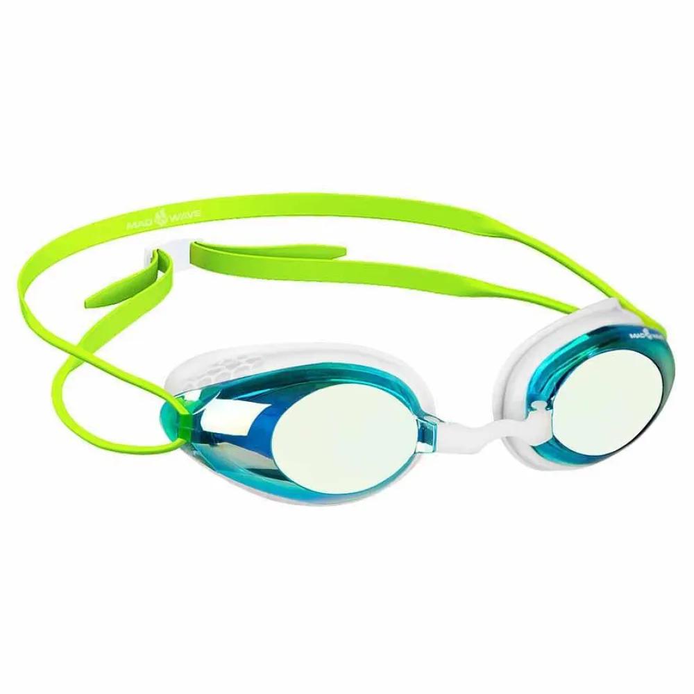 Madwave Plastic Swimming Goggles with Mirror Coating Honey Rainbow