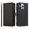 Leather Wallet Flip Case For Doogee N55 Plus N60 Pro Note 58 59 56 56x with Card Slots, Zipper Pocket, Crossbody Strap and Wristlet