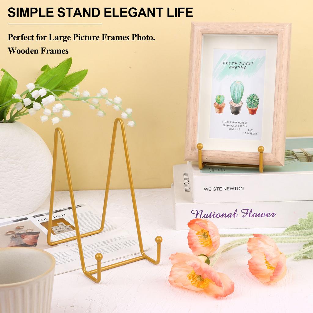 12 Pack 6 Inch Plate Stands For Display Iron Plate Holders Easel Display Stand Metal Wire Frame Holder For Decorative Plate Dish