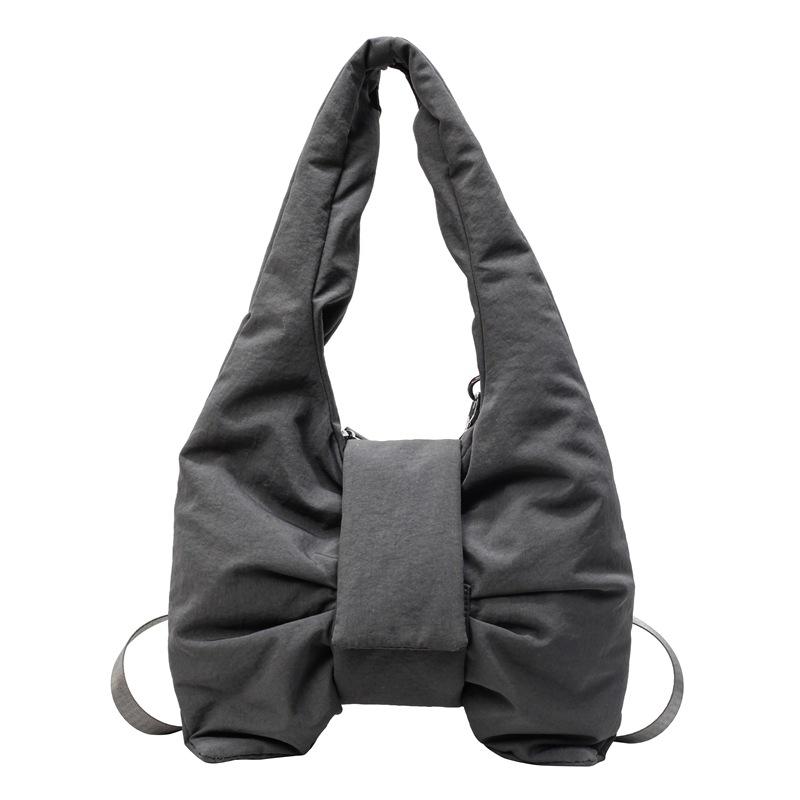 Women's bag 25 new personalized versatile bow nylon women's underarm bag shoulder messenger bag tote bag women