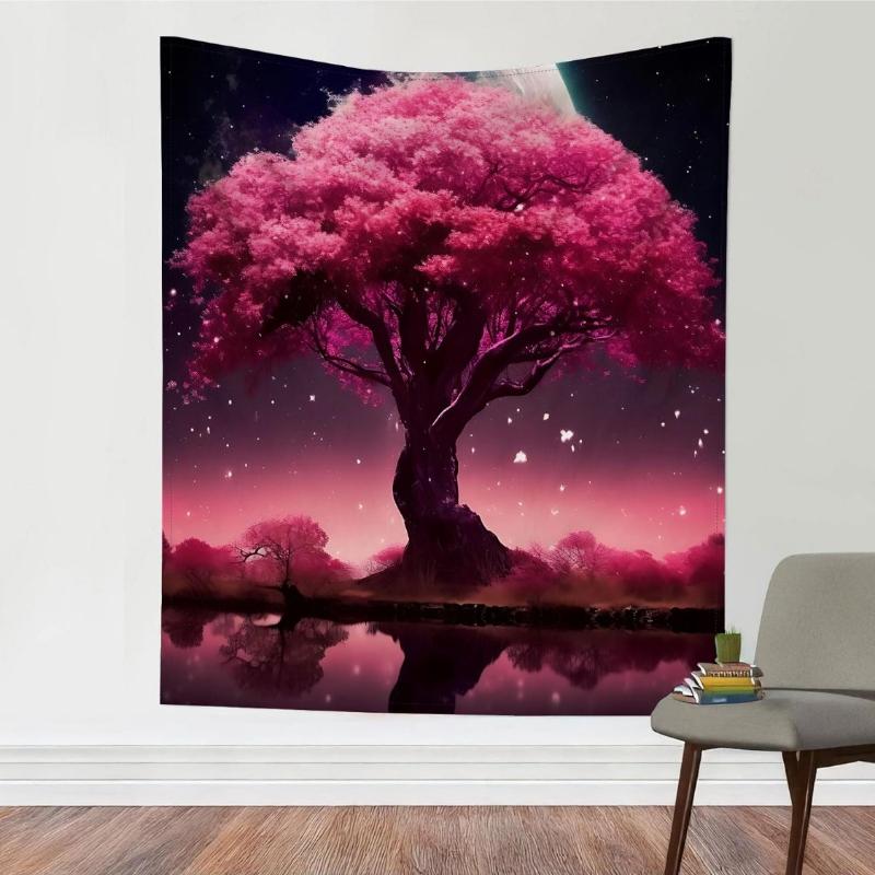Гобелен «Древо Жизни» Настенное панно Крутые настенные гобелены Красочный гобелен «Древо Жизни» Галактическая эстетика для спальни гостиной 74x94cm(29x37in)