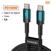 100W Type C to Type C Fast Charging Cable Universal Compatibility High Speed Data Transfer Cord for Phones Laptops Tablets