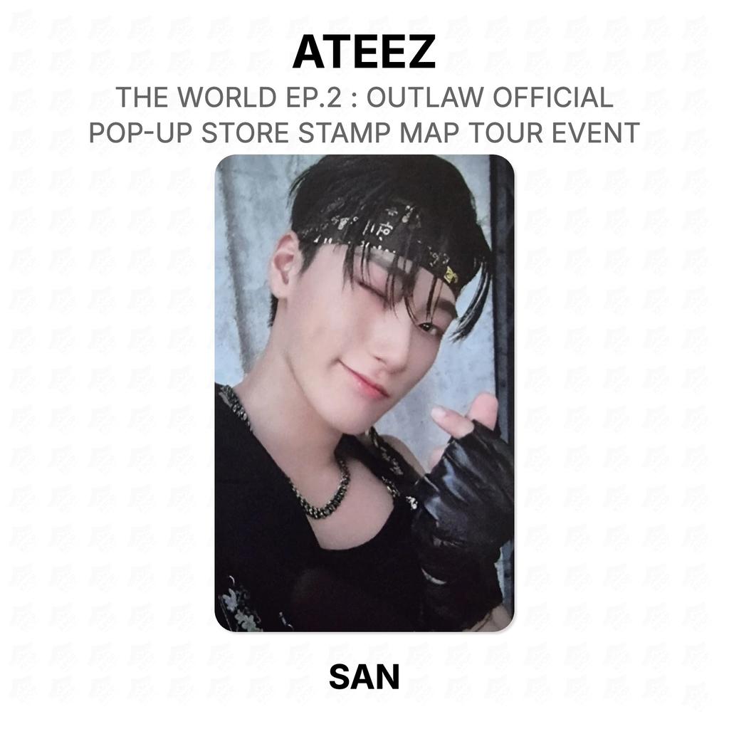 ATEEZ THE WORLD EP.2 : OUTLAW OFFICIAL POP-UP STORE STAMP MAP TOUR EVENT Official Photocard