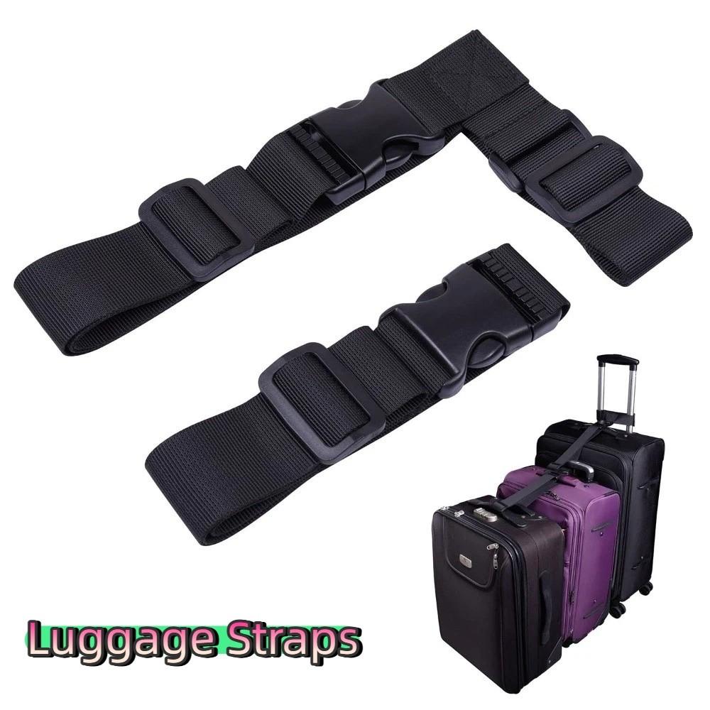 2SET Adjustable Luggage Straps Secure Fastening Travel Bag Belt Travel Buckle Luggage Belt  Airport