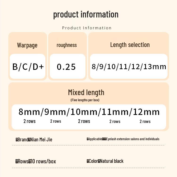Natural Soft Single Grafted Eyelashes for Eyelash Extension Salons