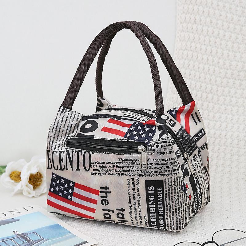 Reusable Lunch Bag For Women Large Capacity Oxford Cloth Waterproof Lunch Box Bag Office Worker Student Lunch Tote Bags 698₽