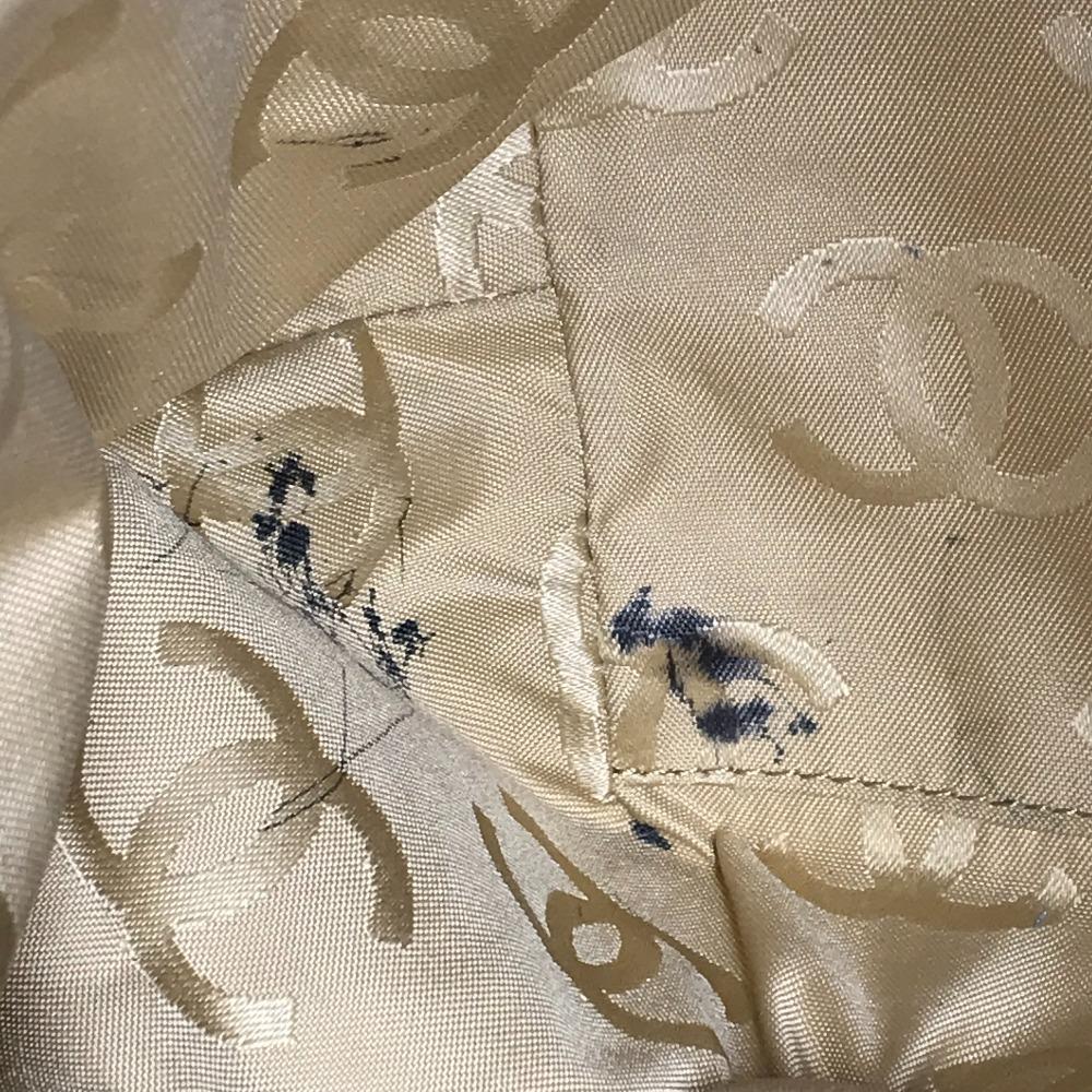 CHANEL Turnlock CC CC Mark Bag Tote Bag Hand Bag Leather Beige