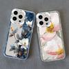 Vintage Flower Clear Phone Case For iPhone 12 11 13 Pro Max 15 14 Pro Max 7 8 14 15 Plus SE2 X XR XS Butterfly Plant Back Covers