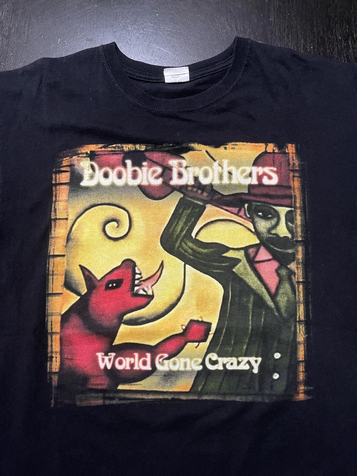 

The Doobie Brothers 2010 World Gone Crazy Tour T-Shirt, Black, Size: Large 4XL