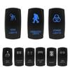 SPST Carling Switch Car Boat Truck Rocker Switch 1pc 5 Pin Marine Switch 12V 24V ON-OFF Blue LED Waterpoof