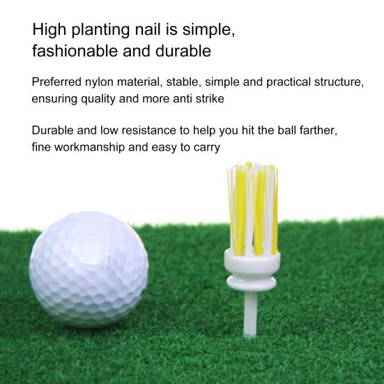 5Pcs Golf Tees Low Resistance Stab Effortlessly Accessory Bristle Head Driving Range Golf