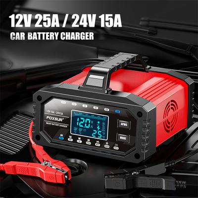 300W for Repair Car Maintainer 12V/24V Multiple Protections Full Automatic LCD Display Intelligent Protect Quick Charger Car Battery Charger