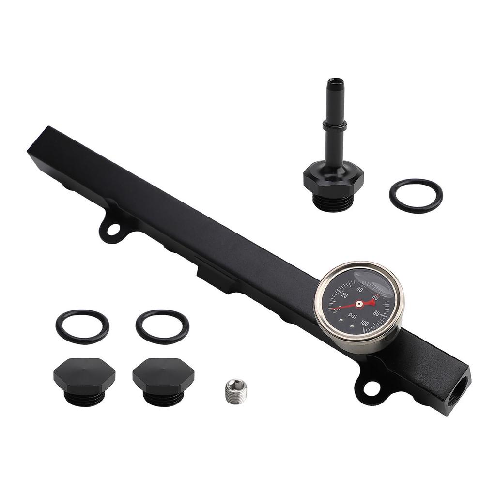 Professional Aluminum Fuel Rail Set Metal Fuel Rail Set with Oil Meter Aluminum Fuel Rail Set for K20 K24 RSX Civic