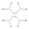 4 PCS Bed Sheet Holder Straps, Elastic Mattress Corner Clips 3 Way Fitted Bed Sheet Fastener Suspenders Grippers