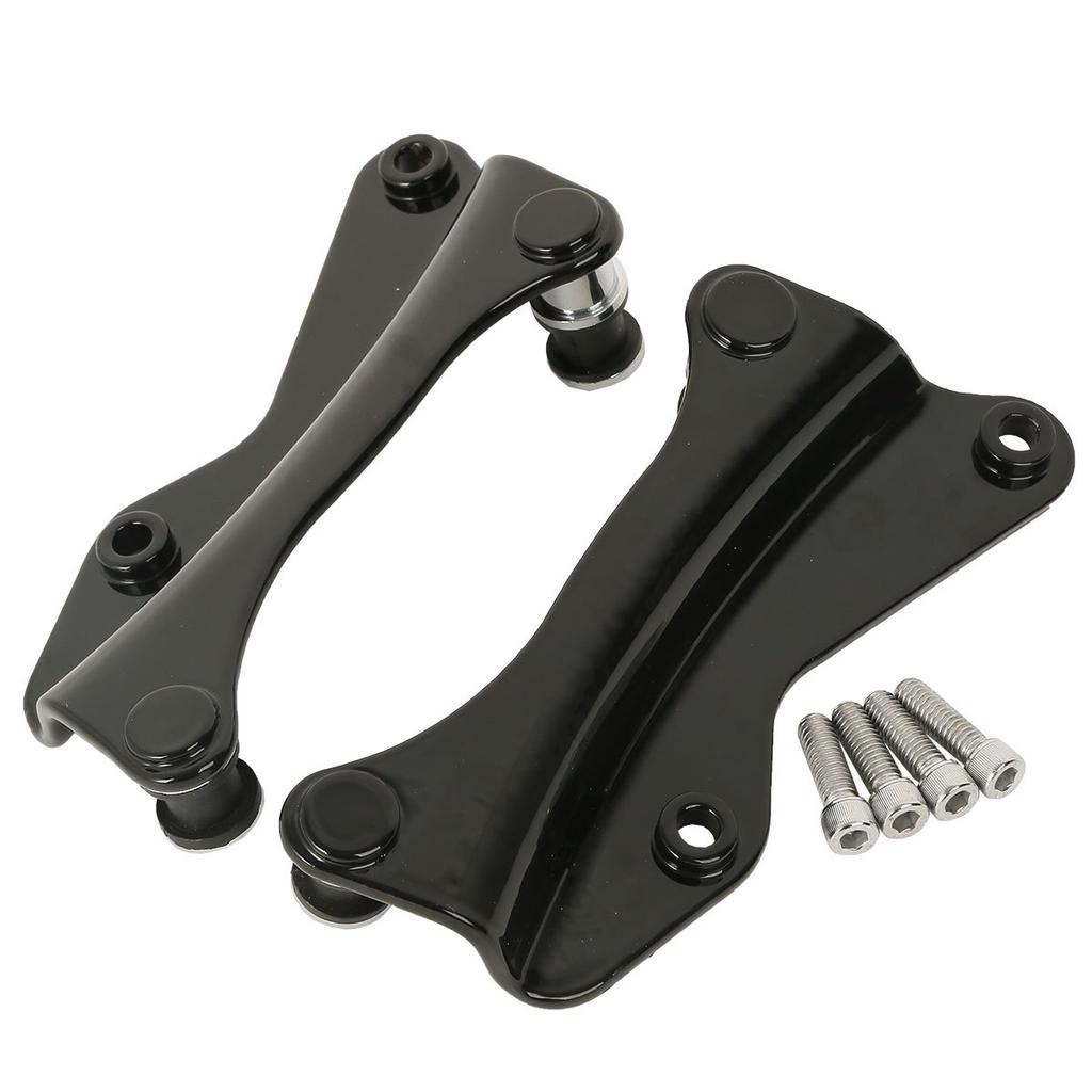 HUILI-JPHOME 4-Piece Docking Hardware Kit for Harley Touring, Street Glide, Road King, and Street Glide (2014-Onward) (Black)