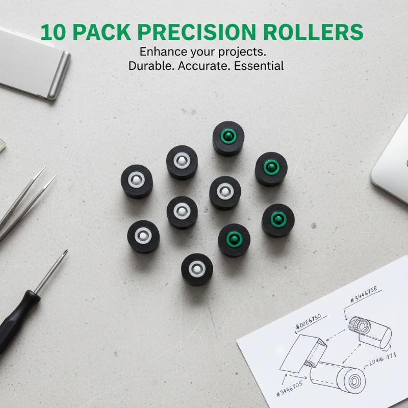 New 10Pcs 10x6x1.5x10mm Cartridge Radio Movement Pinch Roller Wheel With Shaft For Tape Recorder Cassette Player Audio Accessori
