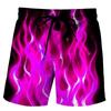 Harajuku Flame 3D Print Beach Shorts For Men Y2k Streetwear Drawstring Board Shorts Summer Casual Personality  Hip Hop Trunks
