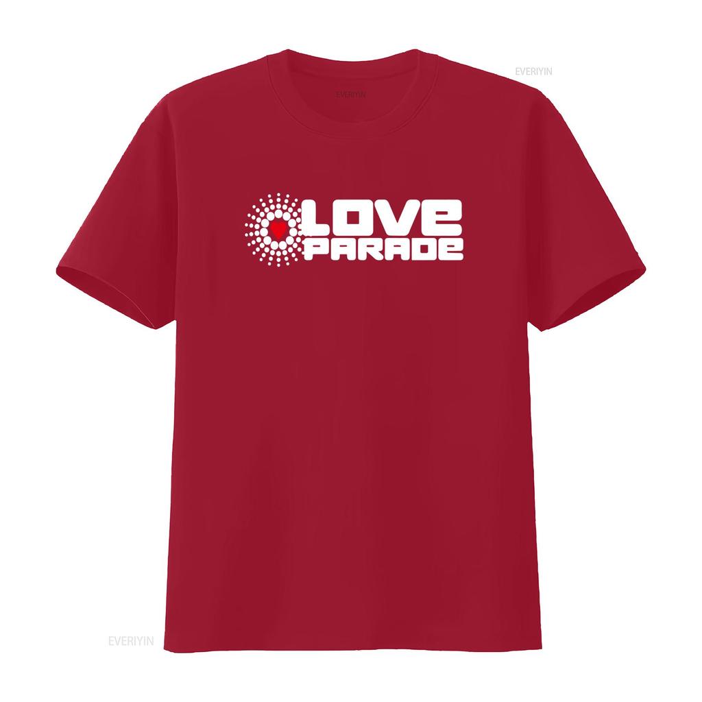 Love Parade Berlin T Shirt Electronic Dance Music Festival Print Vintage Washed Unisex Slightly Stretched Versatile Streetwear