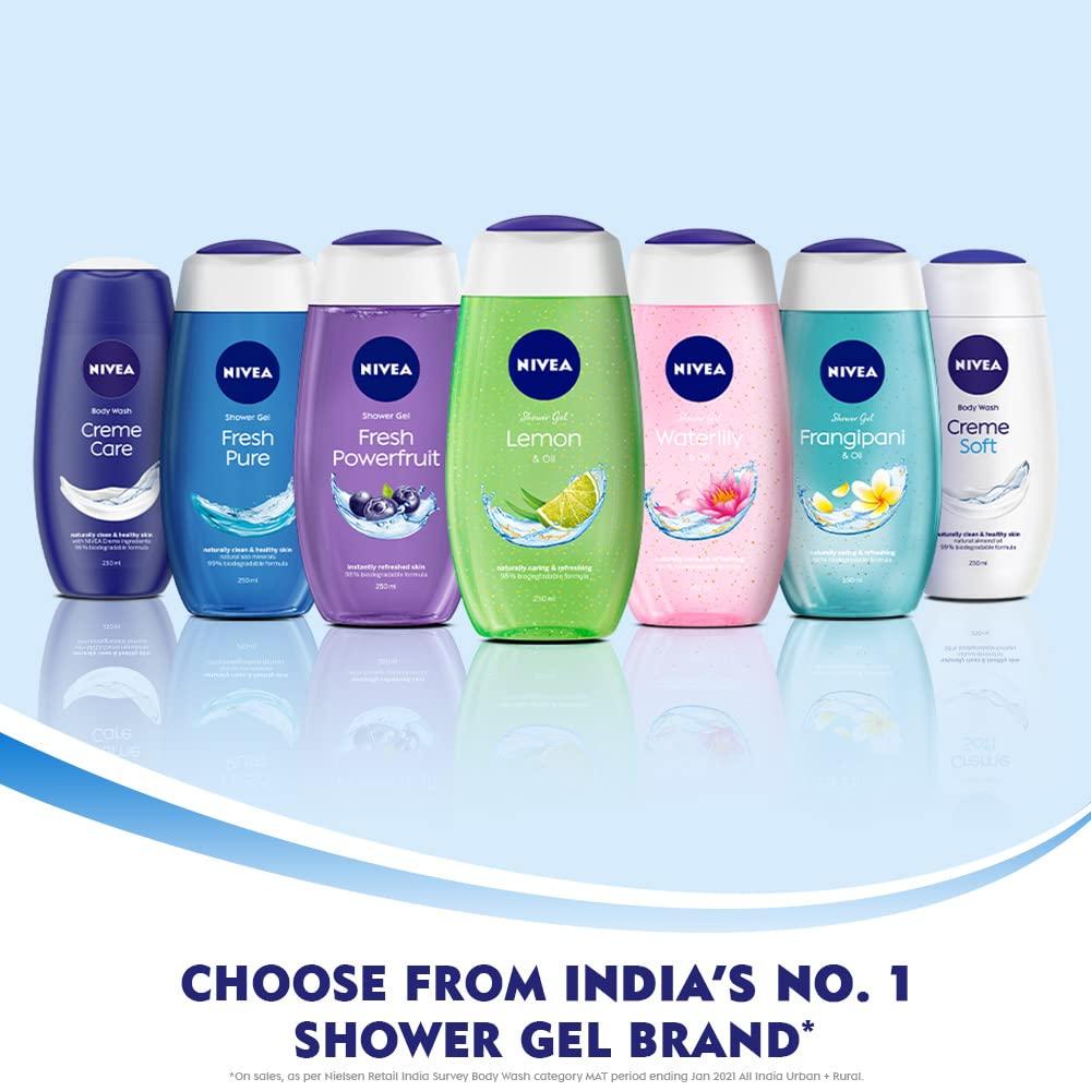 Nivea Cytryna i Olejek Żel do Mycia Ciała 500ml Opakowanie 1 szt. | Odświeżający Żel pod Prysznic z Gliceryną dla Gładkiej Skóry i Długotrwałej Cytrynowej Świeżości