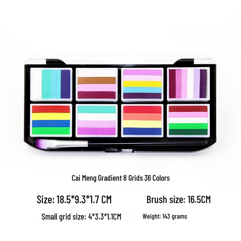 

Детский аквагрим для сцены, уличных выступлений и Хэллоуина - Радужные полоски (запасные)