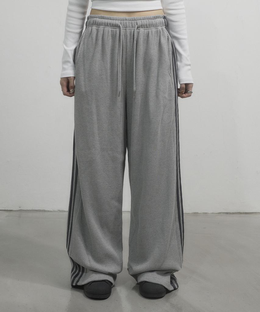 CHICKS Knitting-Like Track Pants Melange