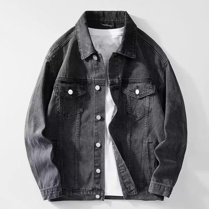 

Men s Trendy Korean Style Spring Denim Jacket - Versatile Casual Workwear Top XL