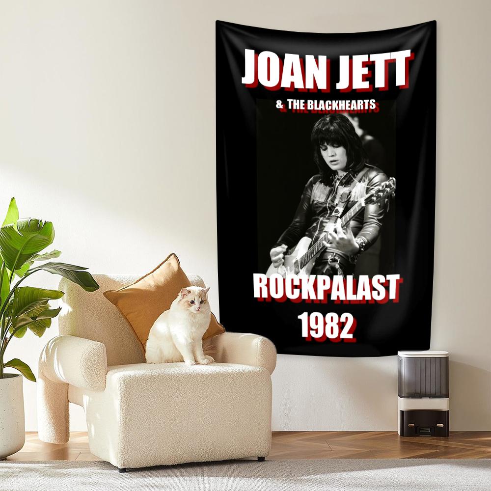 Punk Rock Singer Tapestry Joan Jett Home Decoration Large Fabric Dormitory Background Wall Hanging Carpets Party Backdrop