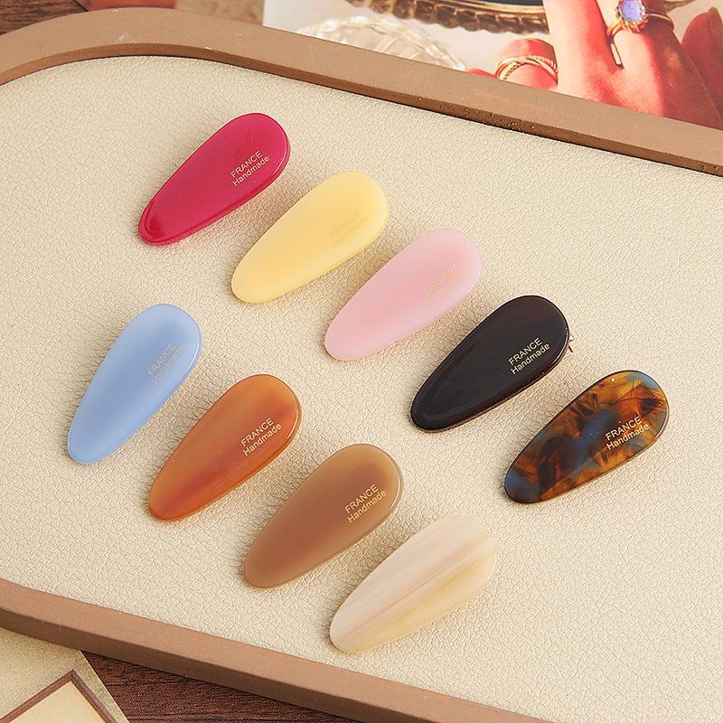 Sweet And Cute Acetic Acid Water Droplets Small Hairpin Side Bangs Broken Hairpin Female Spring And Summer Hairpin Duck Bill Clip Headgear Bb Clip